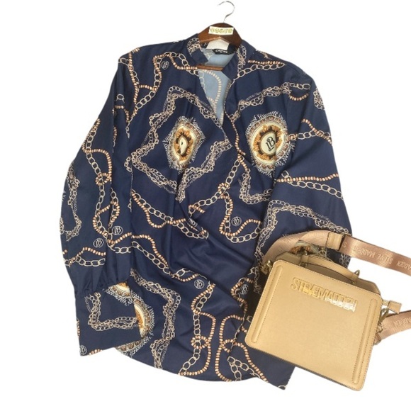 CHICME LB initial golden chain print // 2XL-3XL - Picture 10 of 10